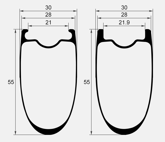 AR55 Carbon Road/CX/Gravel Wheelset - Light Bicycle